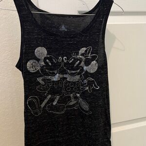 Disney Charcoal Tank Top with Mickey and Minnie